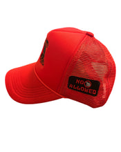 Load image into Gallery viewer, StitchLipMigoz Red “Trucker Hat” No Rats Allowed Edition
